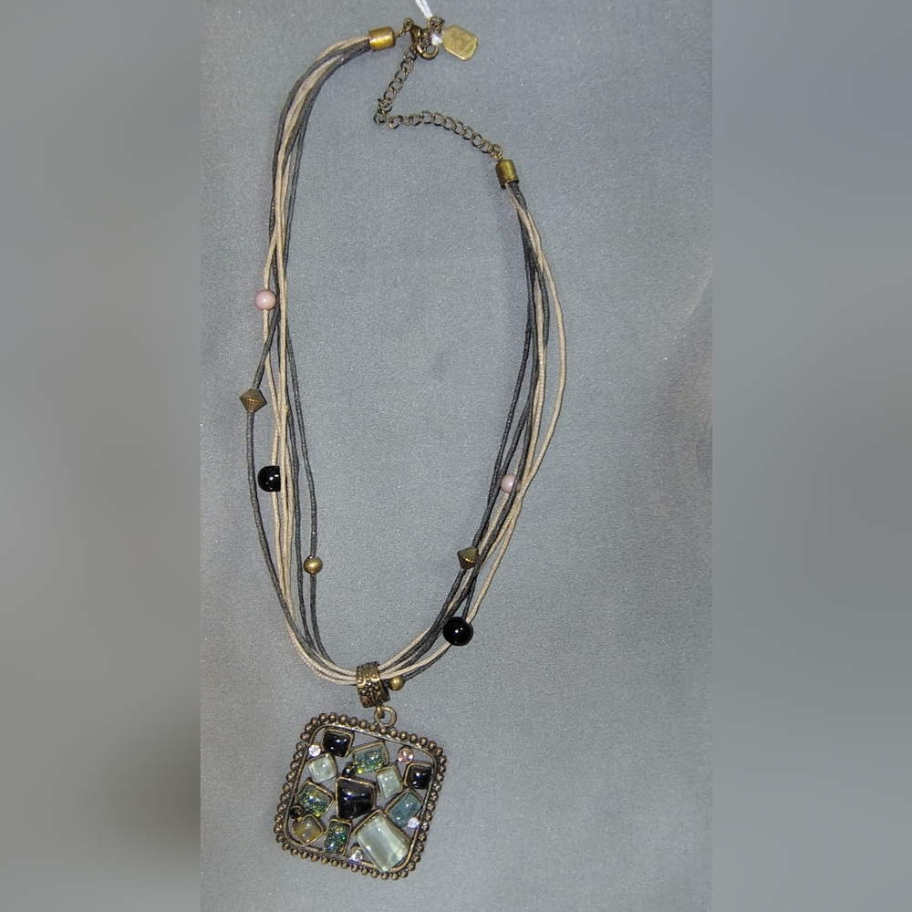 Vintage You & I Multicolor Pendant Choker